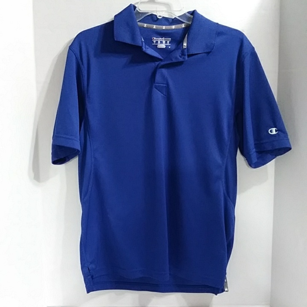 *GUC* Men's Champion Blue Short Sleeve Polo Shirt Size S